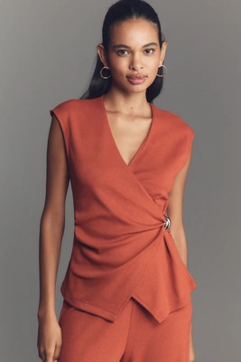 Maeve Hardware Wrap Top | Anthropologie (US)