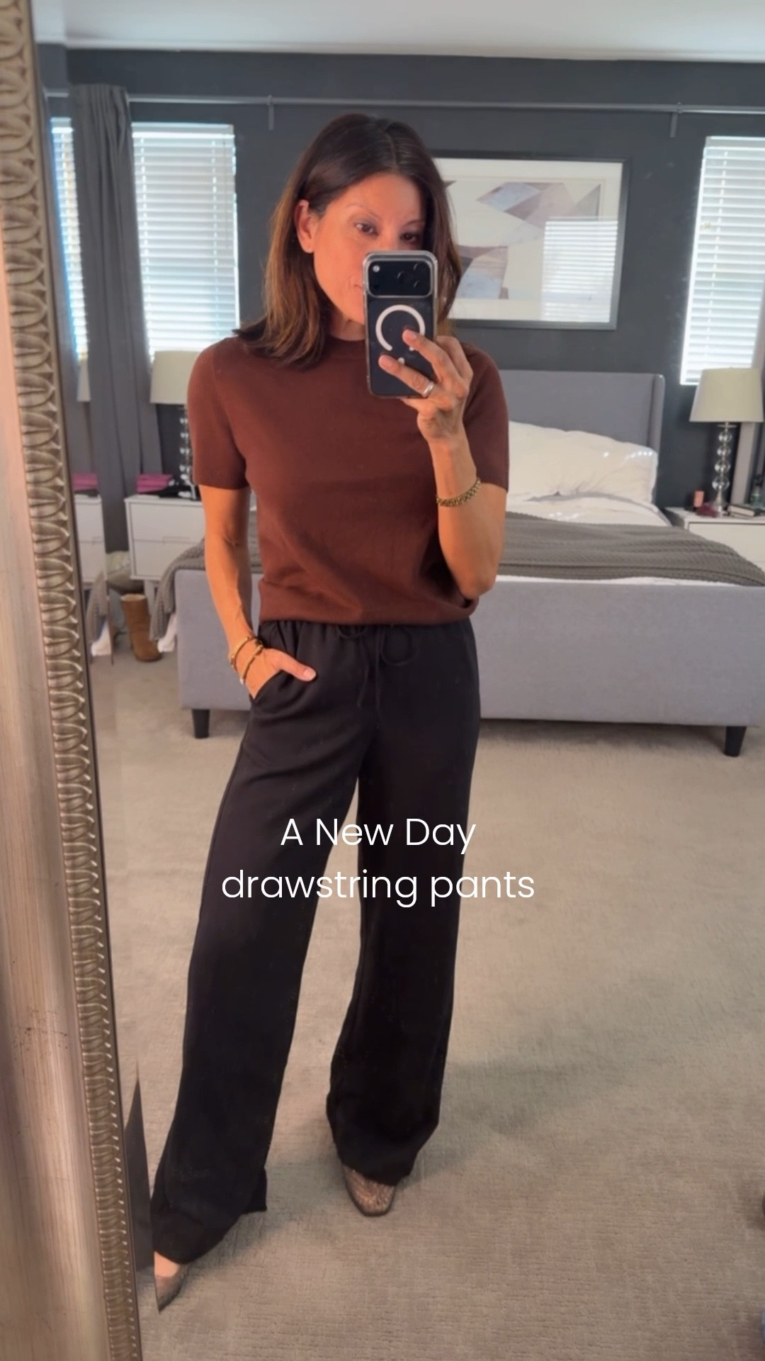 A New Day @Target drawstring pants 

Perfect for spring easy to dress up. 
Wearing xs regular (30 inch inseam) 
I need xs short 

Also come in tall 
Target style 

#LTKSeasonal #LTKOver40 #LTKootd