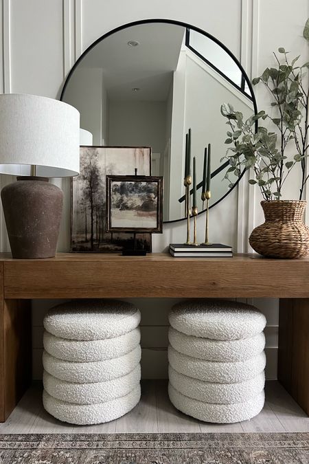 Console styling. 
Love layering my art! And how perfect is this little art stand to do just that. Cute and affordable, from Michael’s! 
Moody spring home decor , modern organic 

#LTKhome