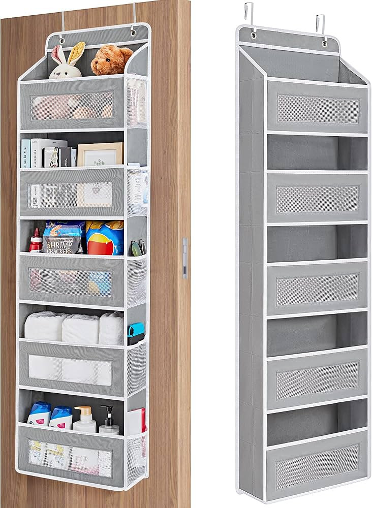 JARLINK Over The Door Organizer Storage, 5 Shelf Hanging Door Organizer with 5 Large Capacity Poc... | Amazon (US)