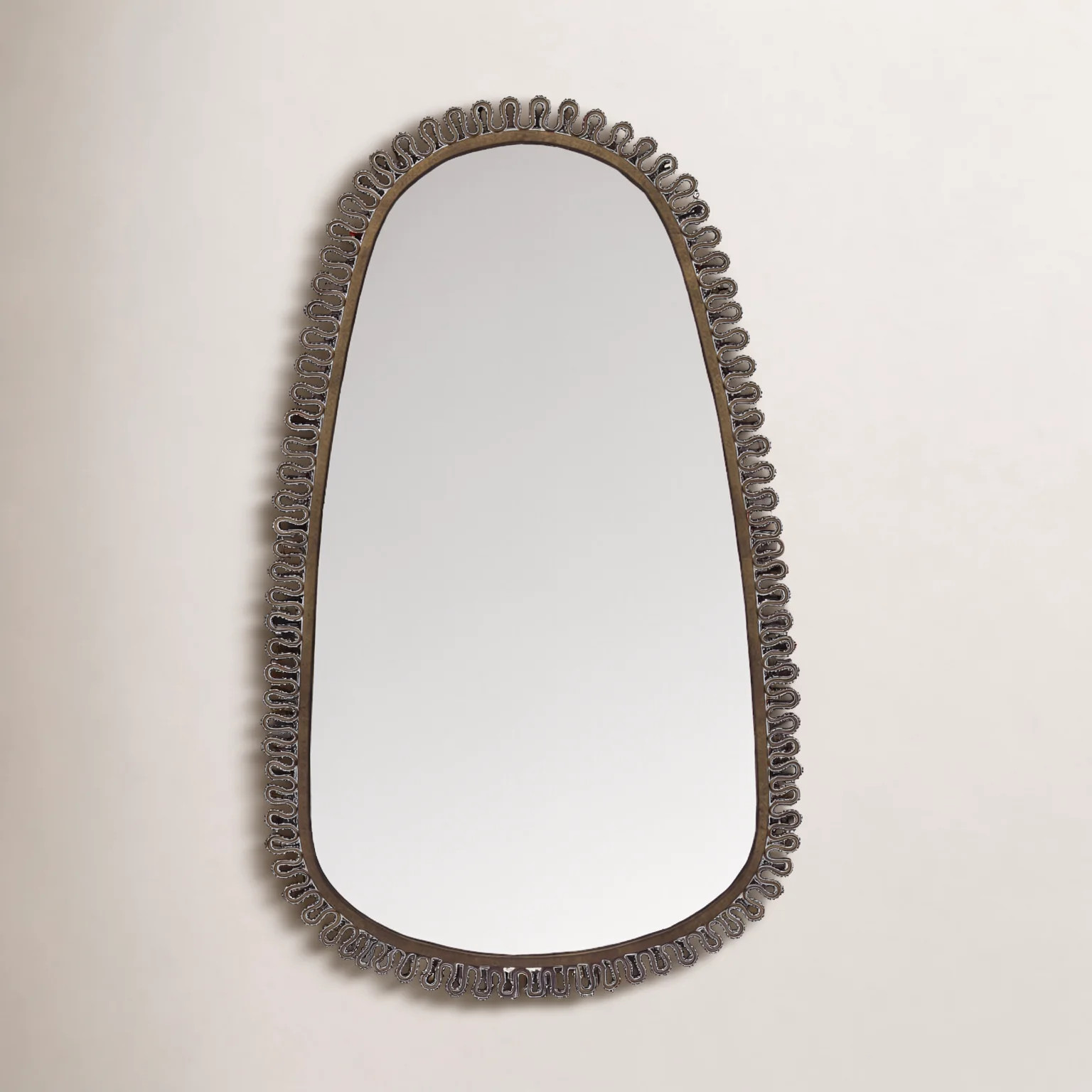 Squiggle Oval Mirror Bronze | Joss & Main