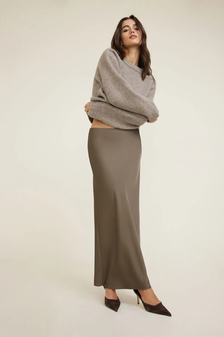 Satin Maxi Skirt | Dynamite Clothing