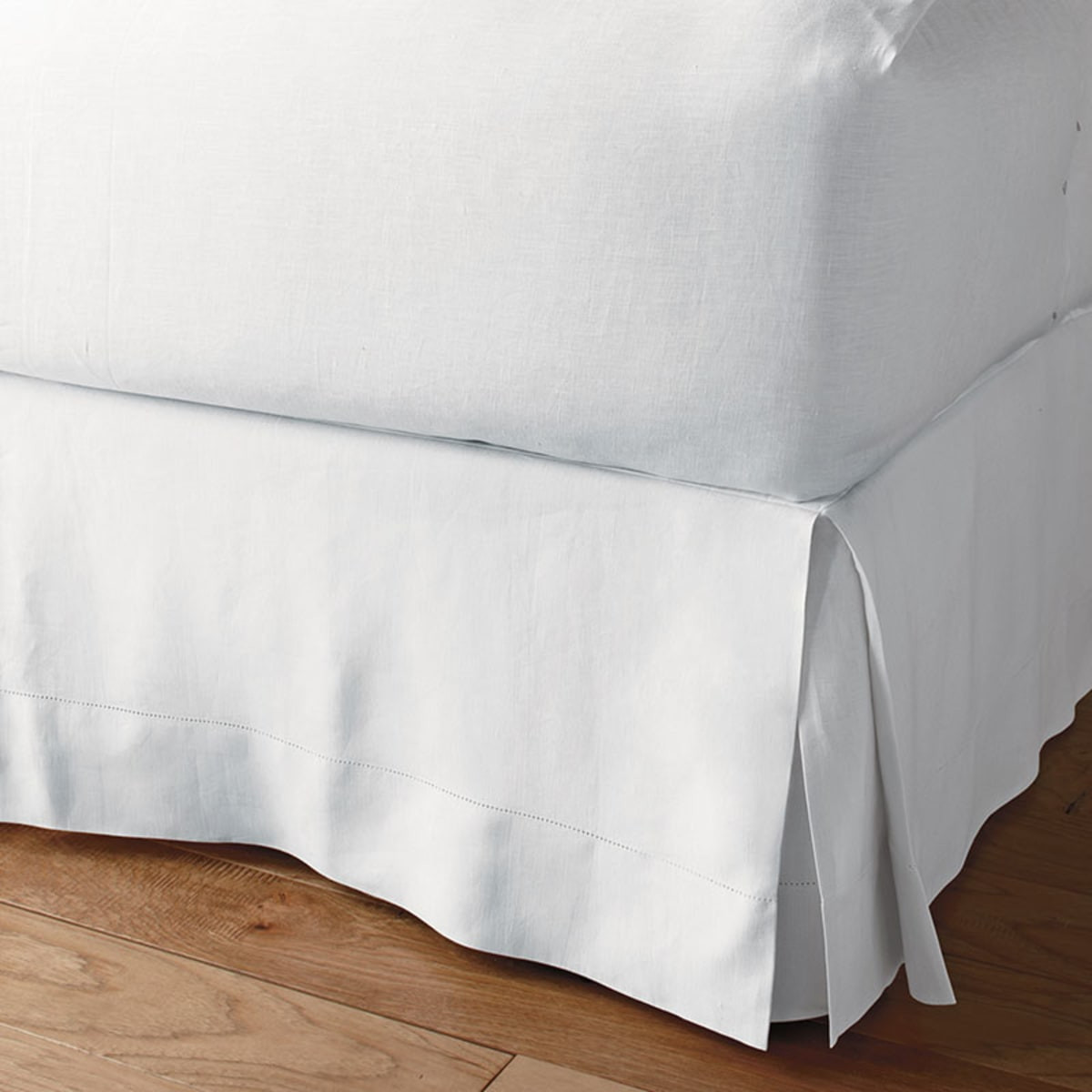 Relaxed Linen Bed Skirt - White | The Company Store