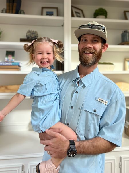 Did you know academy sold matching fishing shirt dresses so girls can match their dad?! I just learned that and obviously had to make it happen for Father’s Day! They’re headed off to donuts with dad! Father daughter matching outfits for the win!

#LTKkids #LTKover40 #LTKmens