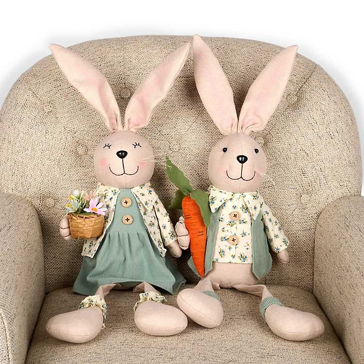 Easter Bunny Shelf Sitters, Set of 2 | Kirklands