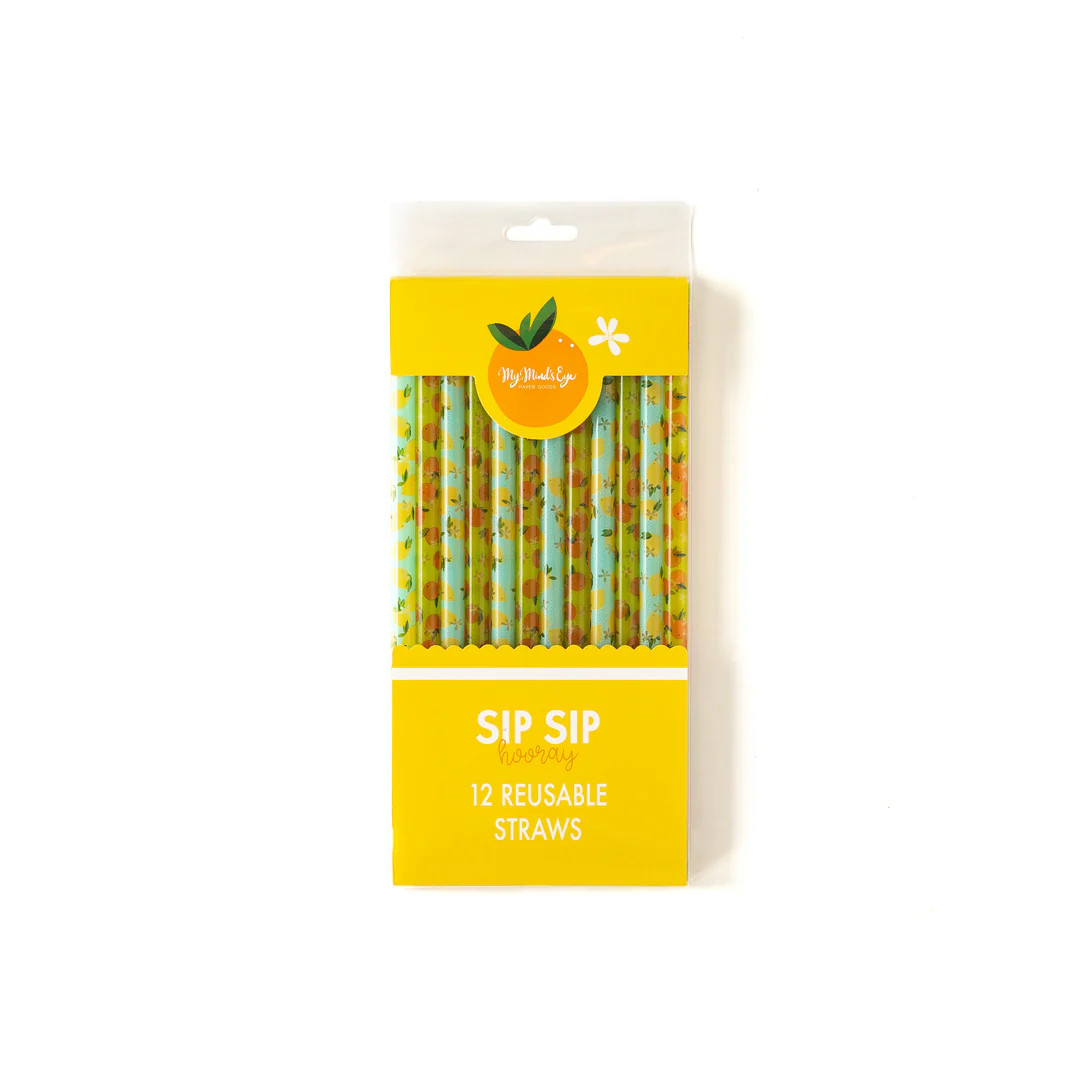 Summer Citrus Reusable Straws | My Mind's Eye