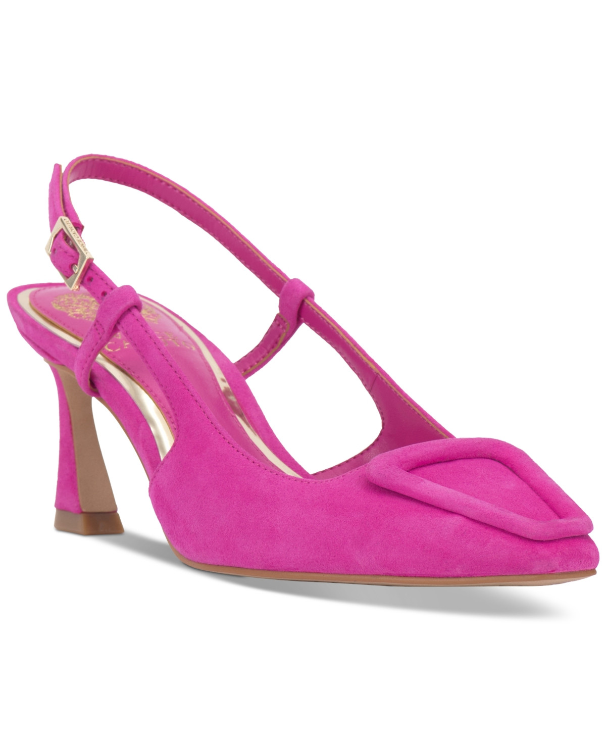 Vince Camuto Women's Stilla Buckled Slingback Pumps - Mulberry Pink Suede | Macy's