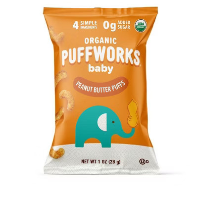 Puffworks baby Organic Peanut Butter Puffs - 1oz, 6 ct | Target
