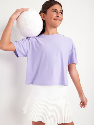 CloudMotion Cropped Performance T-Shirt for Girls | Old Navy | Old Navy (US)