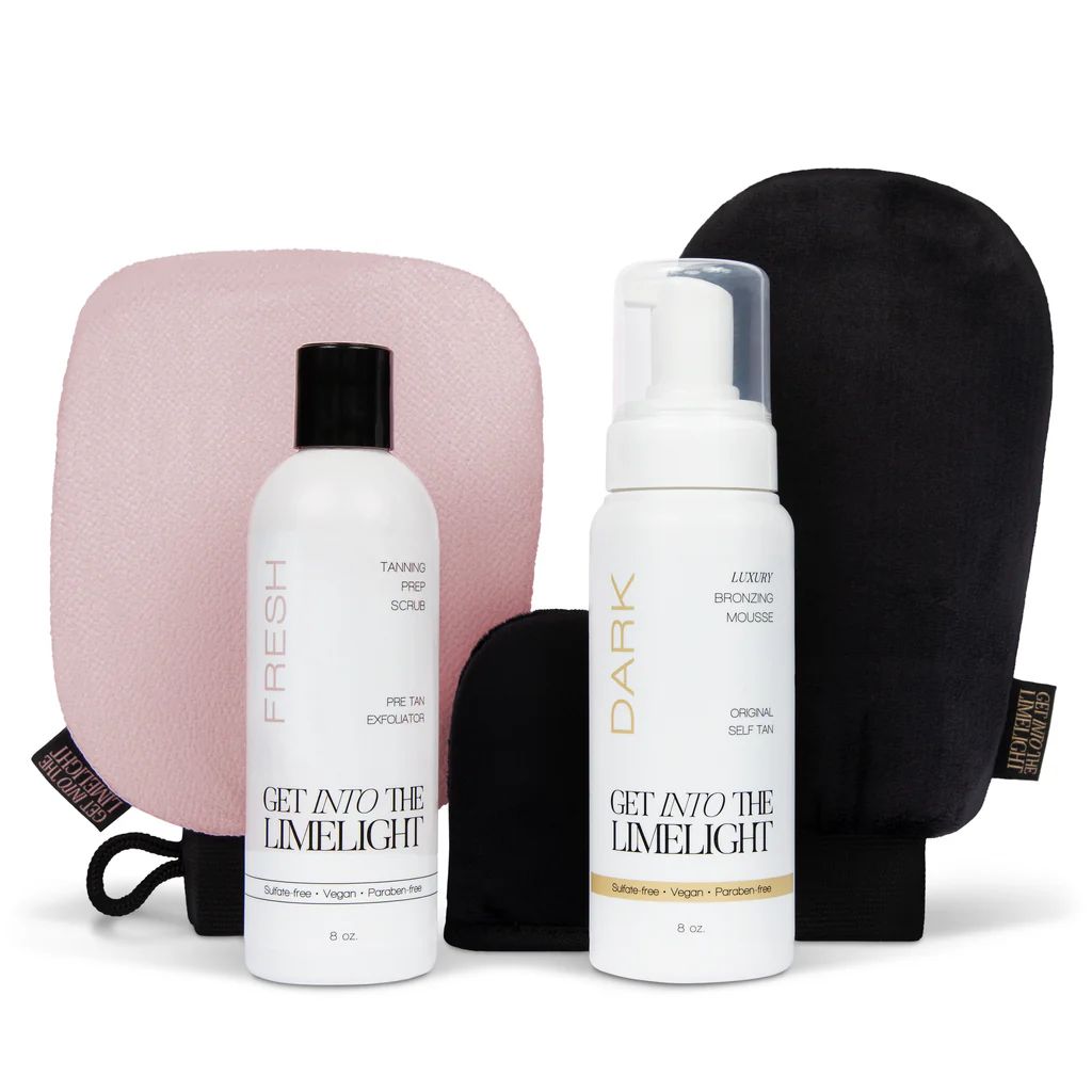 Self-Tanning Mousse + Exfoliating Scrub + Mitts | Get Into The Limelight