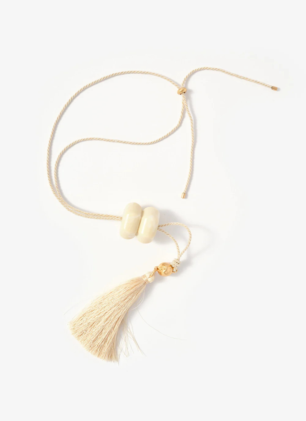 Cream Resin Tassel Pendant Necklace | Mint Velvet