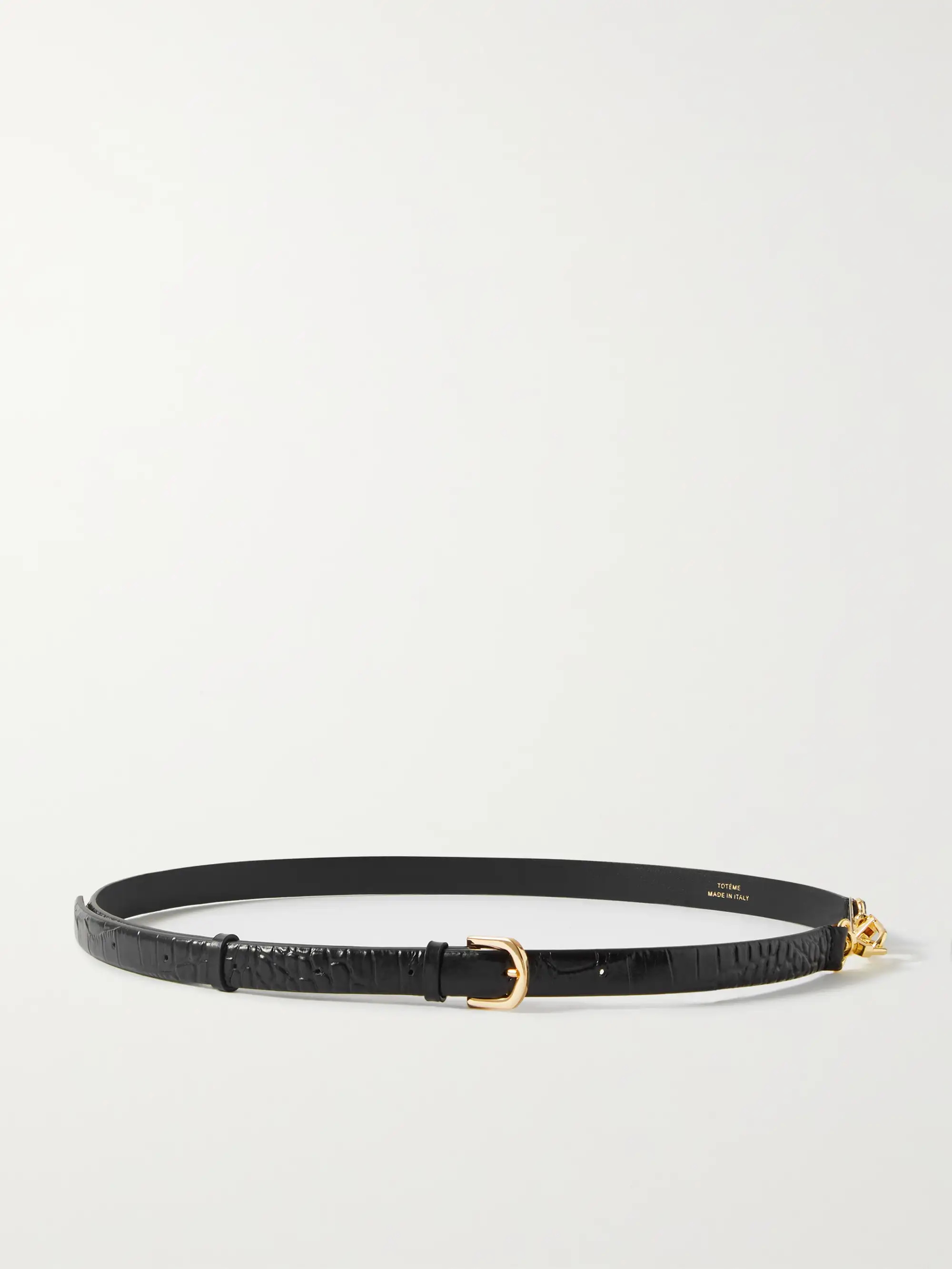 Snake-effect leather waist belt | NET-A-PORTER (US)