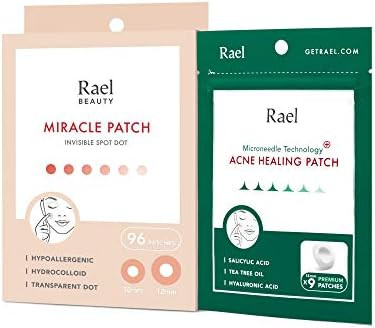 Rael Acne Pimple Healing Patch (96 Count) & Microneedle Acne Healing Patch (9 Count) Bundle | Amazon (US)