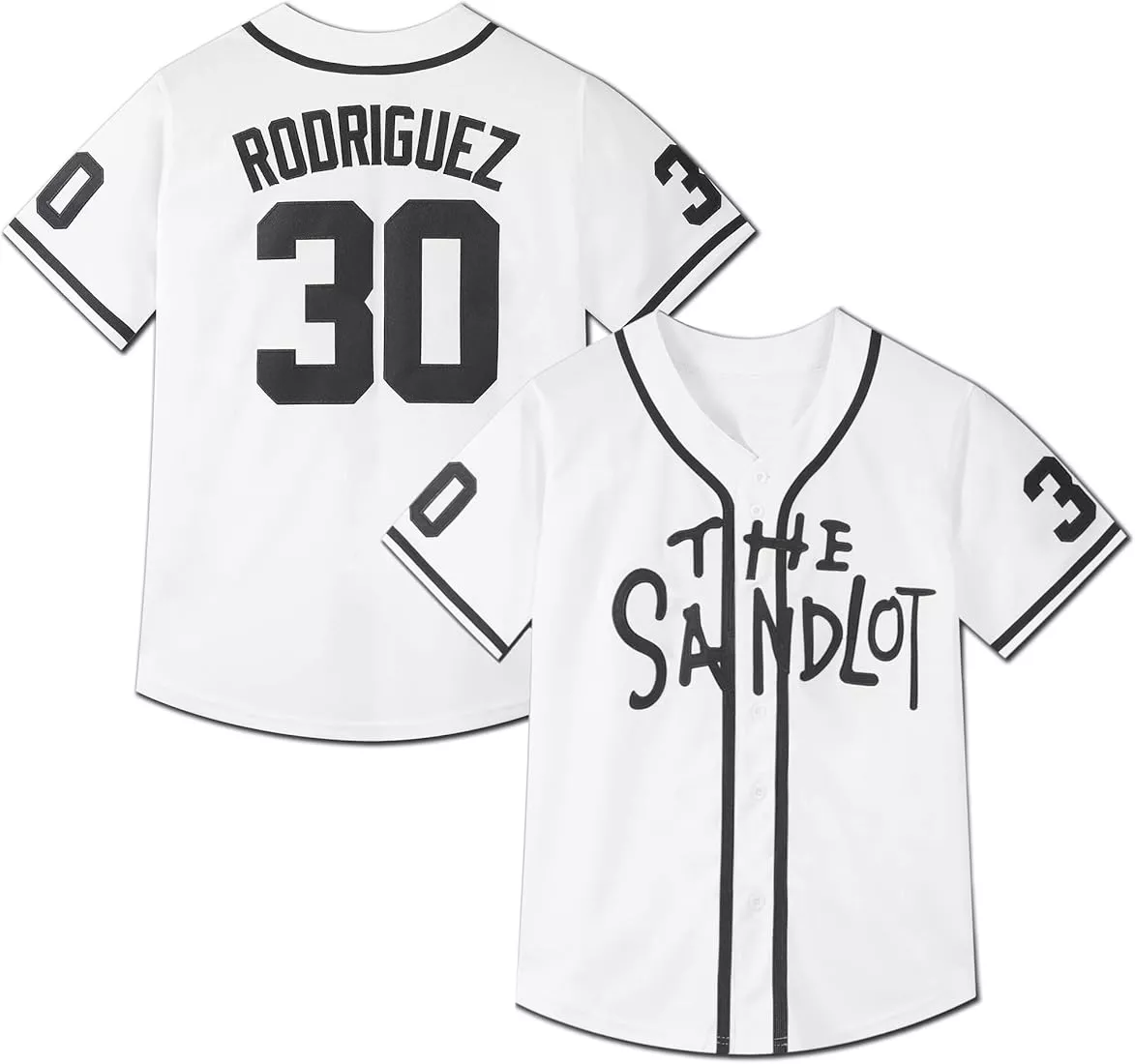 Movie The Sandlot Benny The Jet Rodriguez #30 Baseball Jersey Blue All  Stitched
