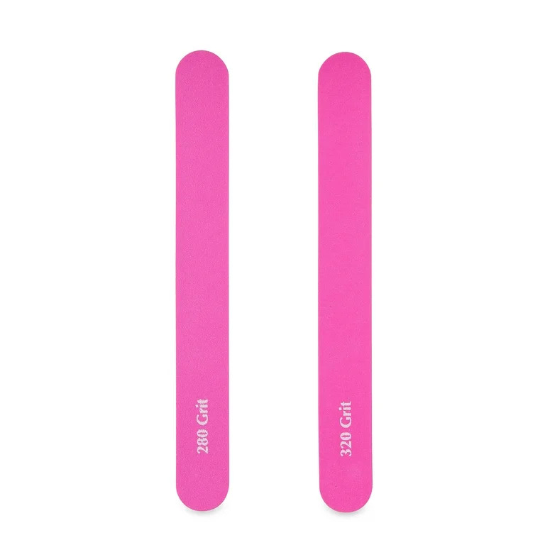 Equate 280/320-Grit Salon-Style Files, Pink, 2 Count | Walmart (US)
