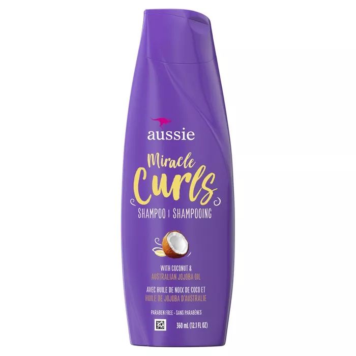 Aussie Paraben-Free Miracle Curls Shampoo with Coconut & Jojoba Oil For Curly Hair - 12.1 fl oz | Target