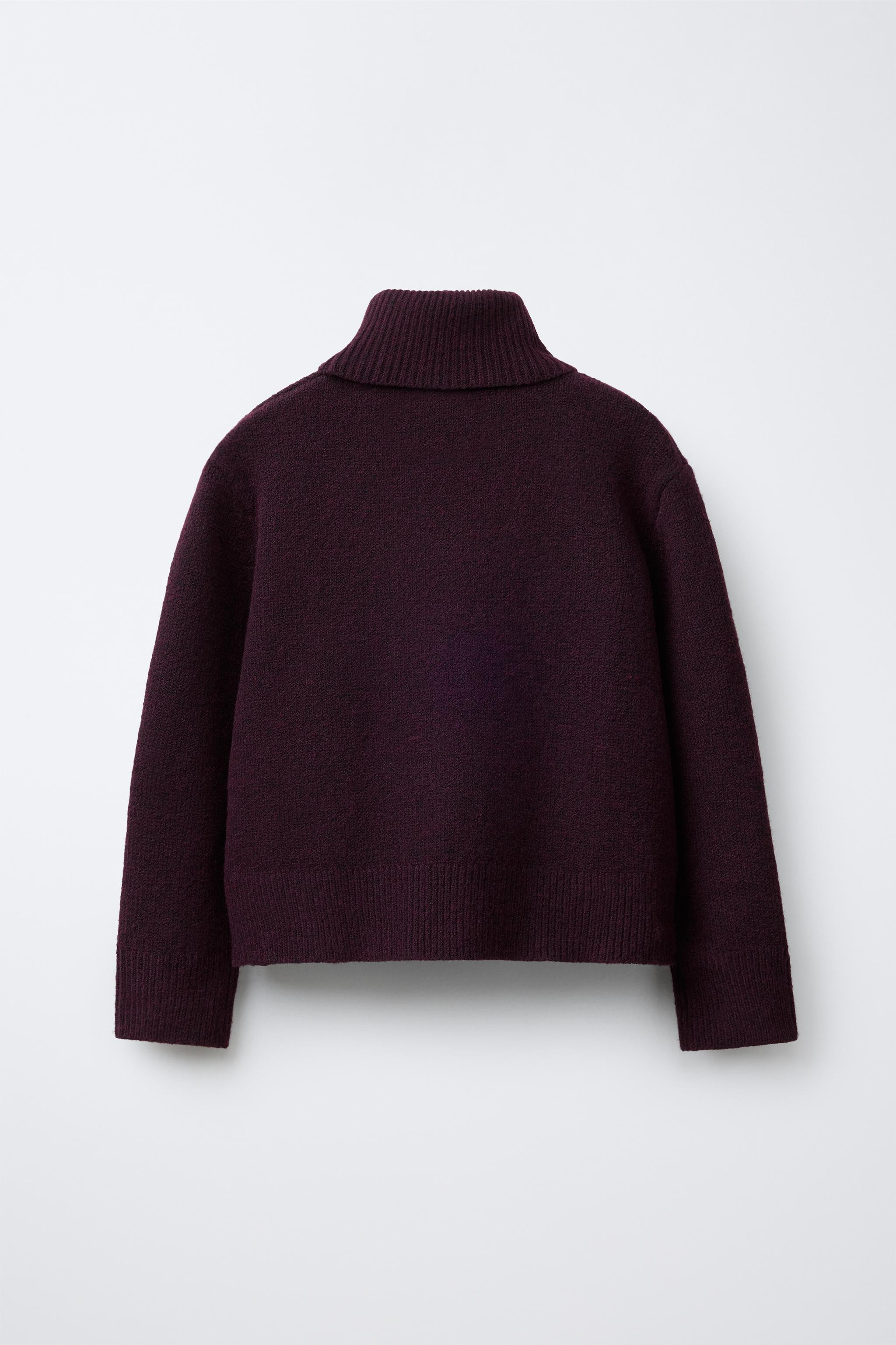 PLAIN KNIT TURTLENECK SWEATER | Zara US