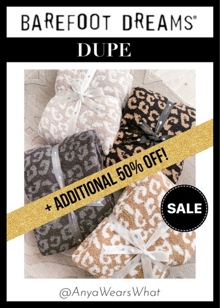 Get an additional 50% off this weekend! USE CODE: LTK50
This leopard buttery blanket is the perfect BAREFOOT DREAMS dupe! It's on sale for $65 (reg: $120) Available in multiple colors and prints! 
Get yours before they sell out! 😍

#barefootdreams #blanket #throw #barefootdreamsthrow #barefootdreamsblanket #barefootdreamsdupe #dupe #bestdupe #lookforless #budget #savemoney #sale #onsale #walmartfinds #butteryblanket #softblanket #home #homedecor #bed #bedding #sleep #family #kids #decor #ltkhome #LTKFind #LTKBeautySale 

#LTKGiftGuide #LTKHoliday #LTKHolidaySale