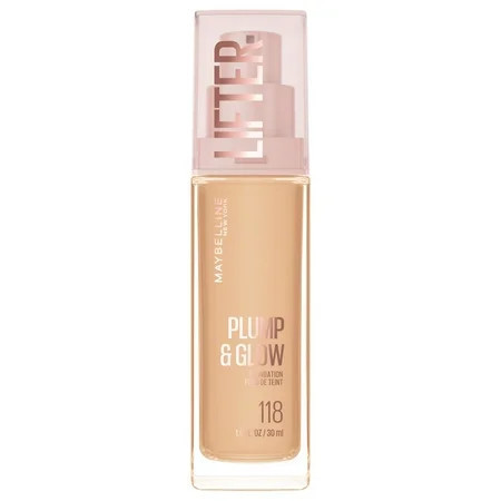 Maybelline Lifter Plump & Glow Foundation Hyaluronic Acid 118 Warm 1 Piece | Walmart (US)