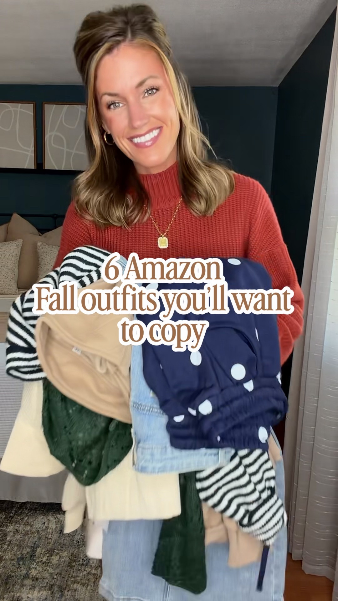 6 fall outfits from Amazon that you will want to copy. 
Tops/ small
Pants / medium
Jeans/ 6

#LTKSeasonal #LTKOver40