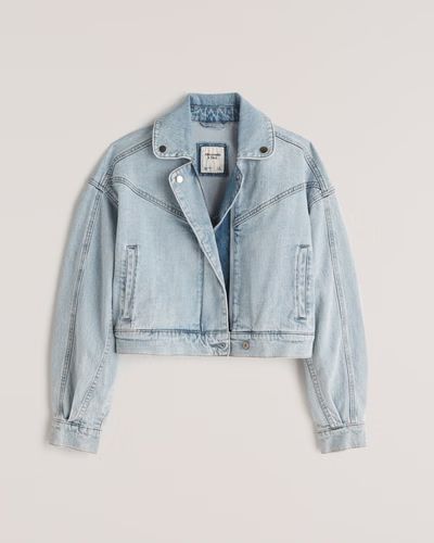 Cropped Denim Jacket | Abercrombie & Fitch (US)