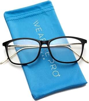 Rectangular Blue Light Elegant Metal Frame Modern Glasses | Amazon (US)
