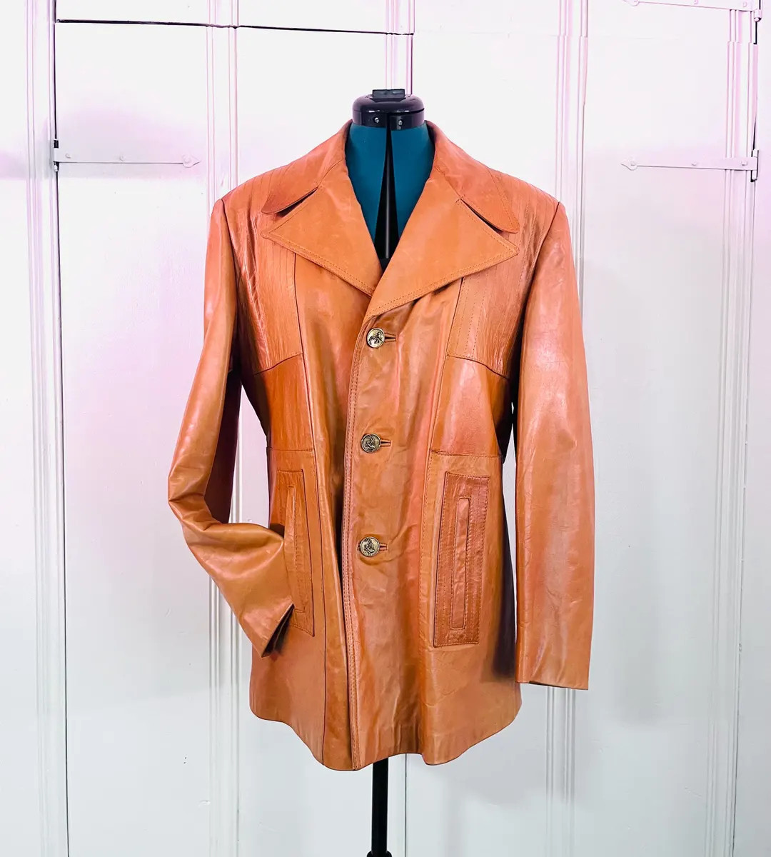 70er Jahre Tan Deerskin Lederjacke Mantel Made in Mexico Herren L Damen XL - Etsy.de | Etsy (US)