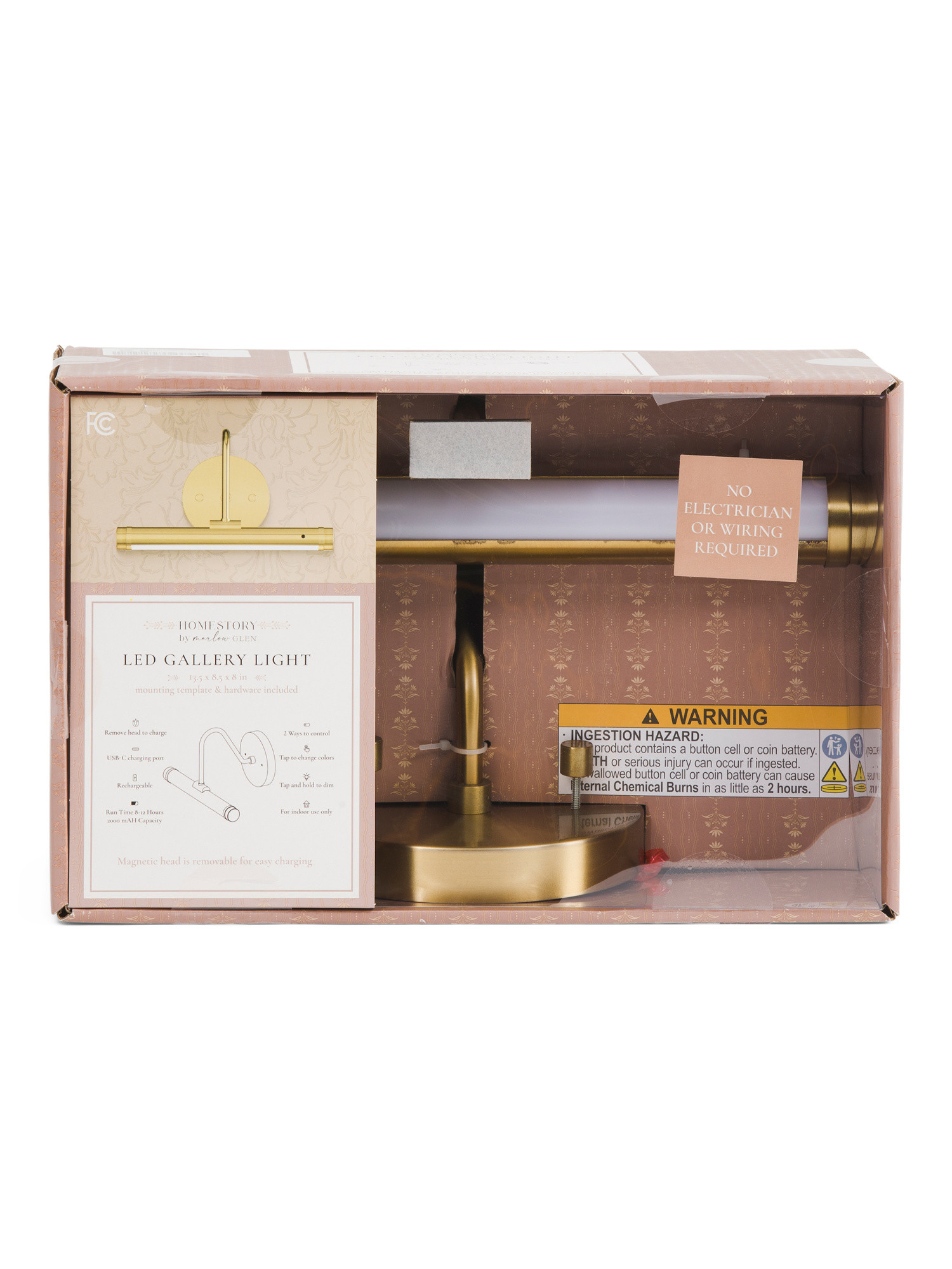 8.5x13.5 Iron Rechargable Led Light Picture Lamp | TJ Maxx