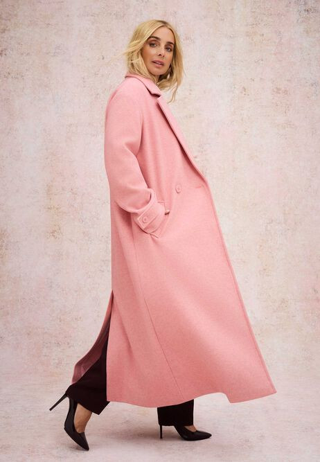 Womens Pale Pink Formal Dad Coat | Peacocks