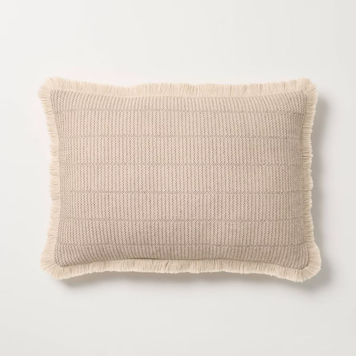 14"x20" Textured Woven Lumbar Toss Pillow Light Natural - Hearth & Hand™ with Magnolia | Target