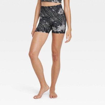 Women's Floral Print High-Rise Bike Shorts 4" - JoyLab™ | Target
