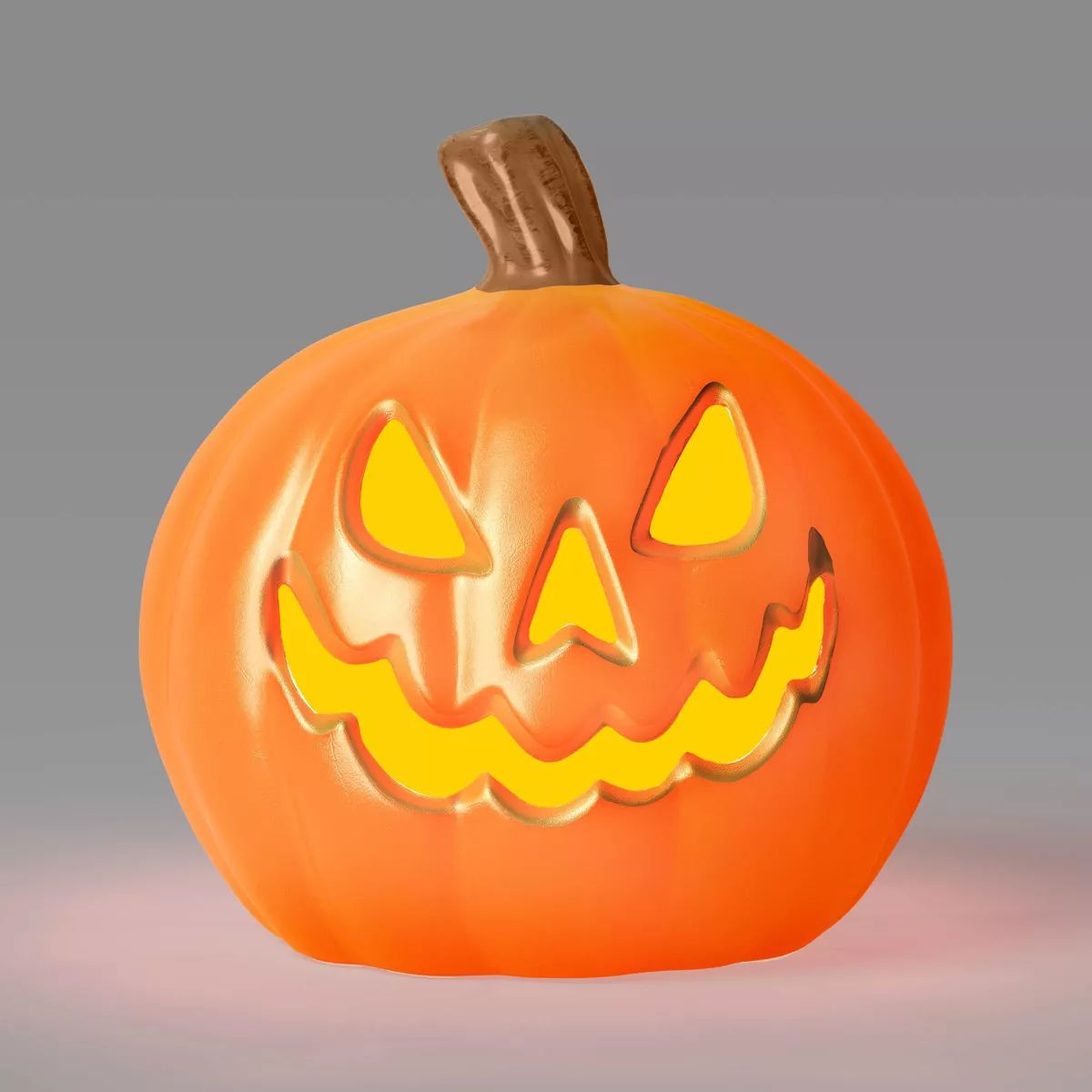 9" Light Up Pumpkin with Timer Halloween Decorative Prop Orange with 6 Teeth - Hyde & EEK! Boutiq... | Target