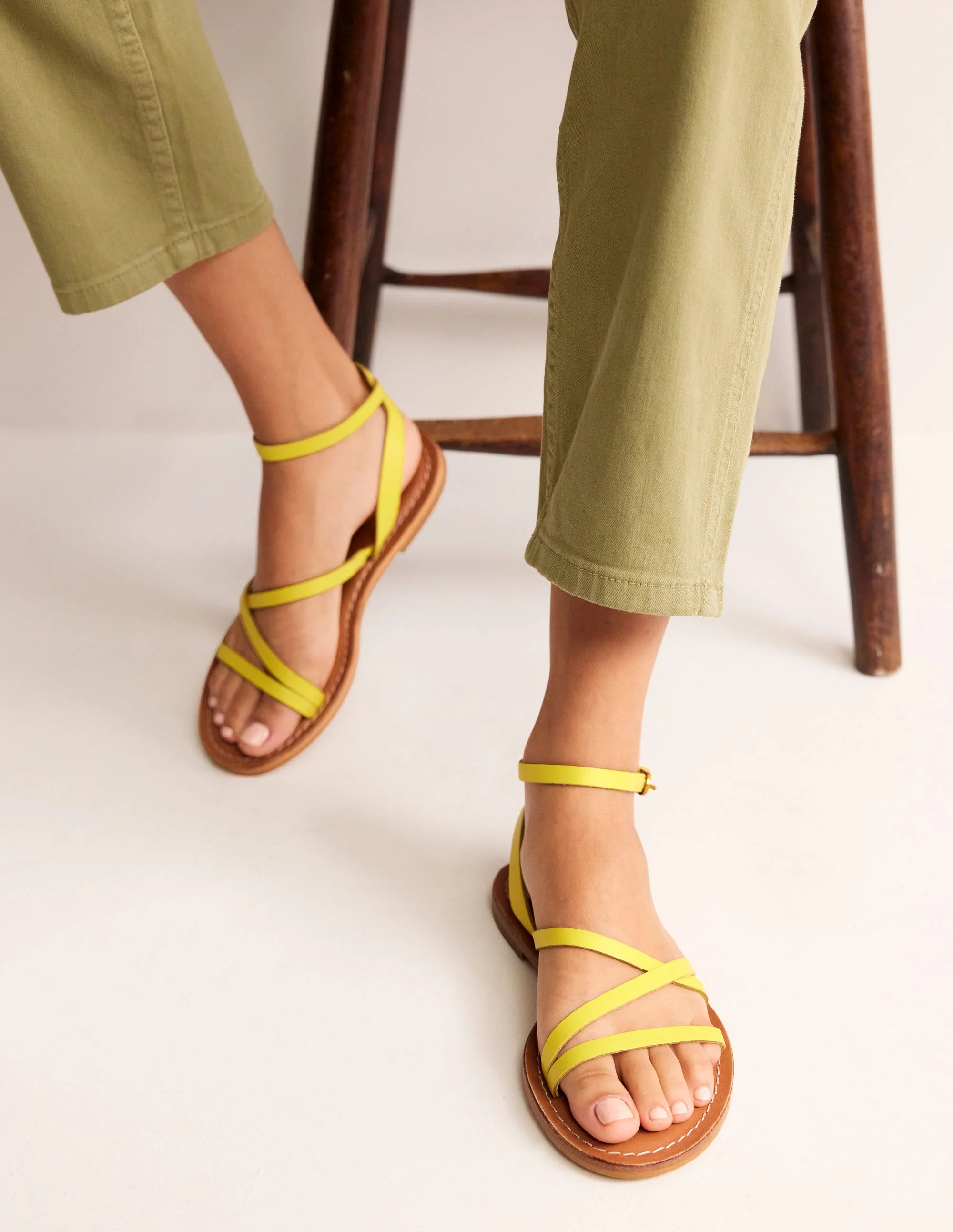 Everyday Flat Sandals-Mimosa Yellow | Boden (US)