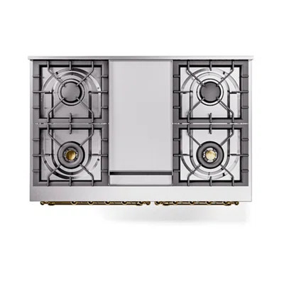 ILVE Nostalgie II Series Noblesse 40 inch Dual Fuel Range with 6 Sealed Burners (Glass Door) | Wayfair North America