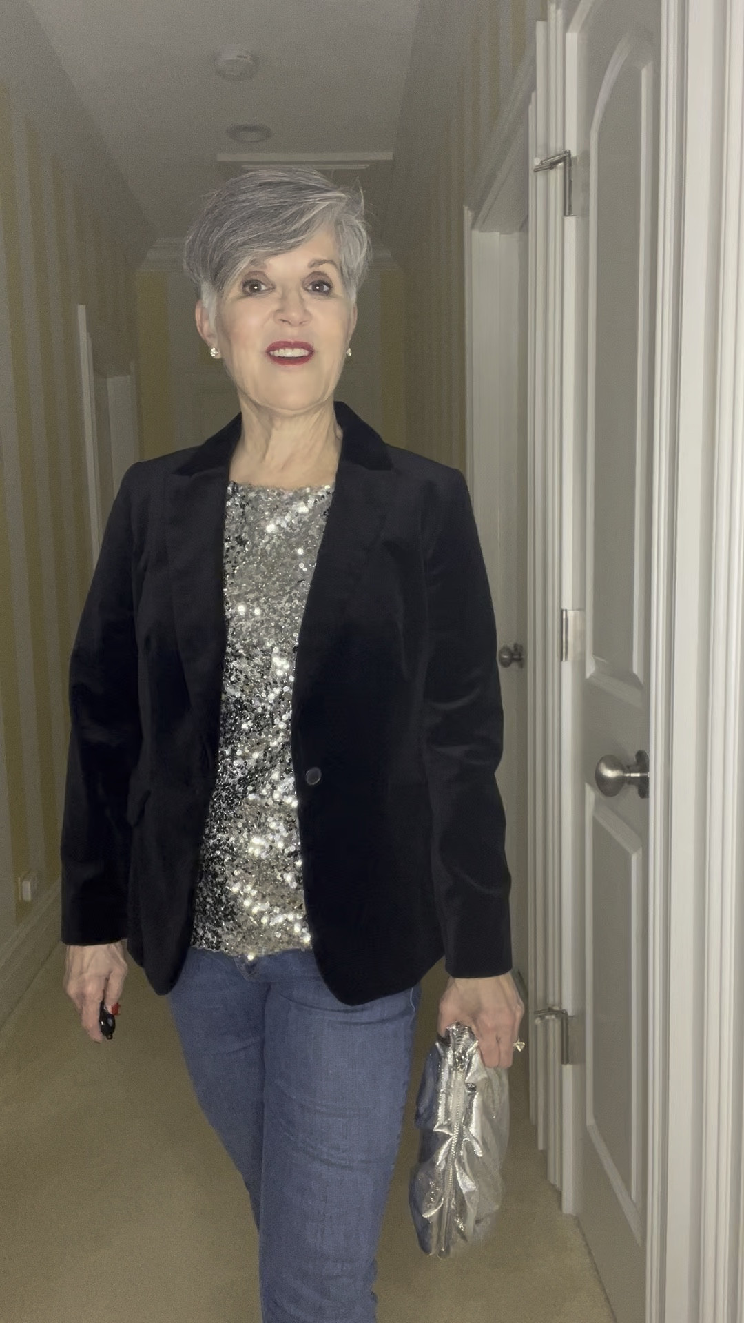 Sequined top
If you love sequined tops for the holidays, you will love this post.
Here I took an @talbots sequined top and paired it with straight @talbots jeans and a black velvet blazer. I completed the look with @talbots black heels and a silver bag for a perfect holiday look. Wear this to a girls night out, a date night, or a holiday 🎄party. Check out this blog post: Three Ways to Wear a Sequined Top - Dr. Julie's Fun Life for a whole bunch of clickable sparkly items to add to your holiday wardrobe from party shoes, to bags, to much, much more!


#LTKHoliday #LTKOver40 #LTKParties