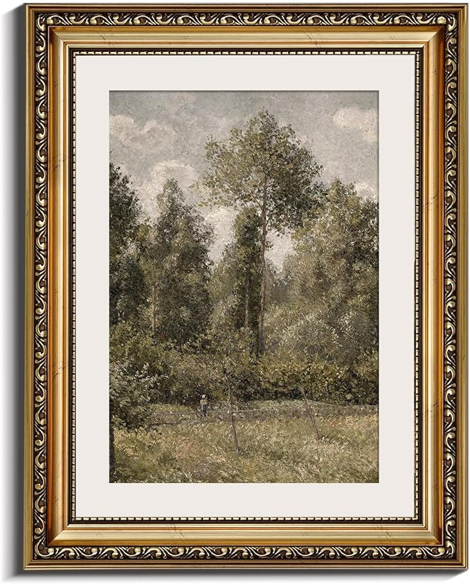 InSimSea Retro Gold Framed Wall Art, Home Room Poplars Vintage Wall Decor, Canvas Print Artwork, ... | Amazon (US)