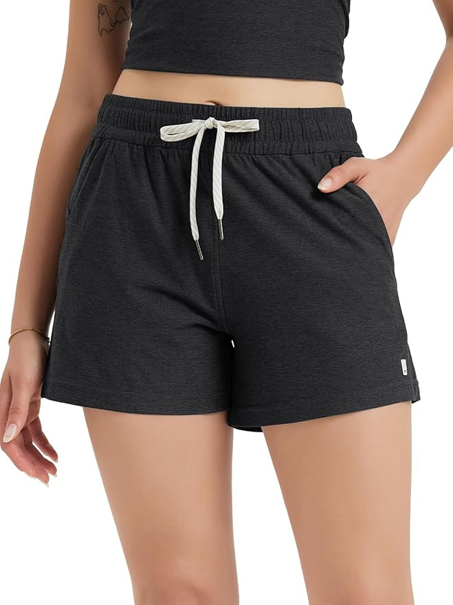 ODODOS Women's Relaxed-Fit Shorts Ultra Soft Stratum Tech Mid Rise Shorts with Pocket 3.5" Inseam... | Amazon (US)