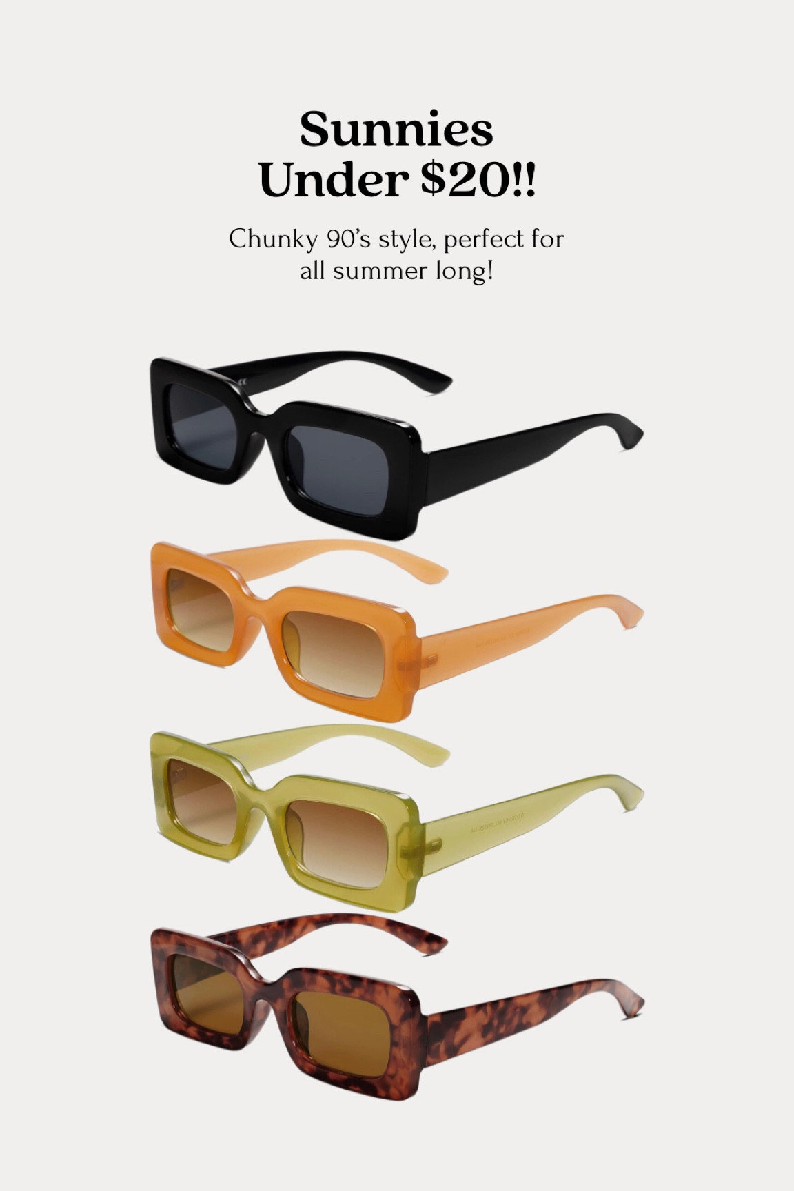 High quality + affordable sunnies for all summer long 😎 Under $20 too!!!

#LTKSeasonal #LTKFindsUnder100 #LTKSaleAlert