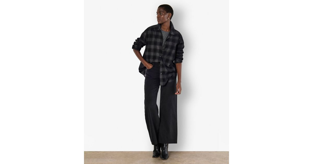 Apricot Light Grey Check Oversized Shirt | New Look | New Look (UK)