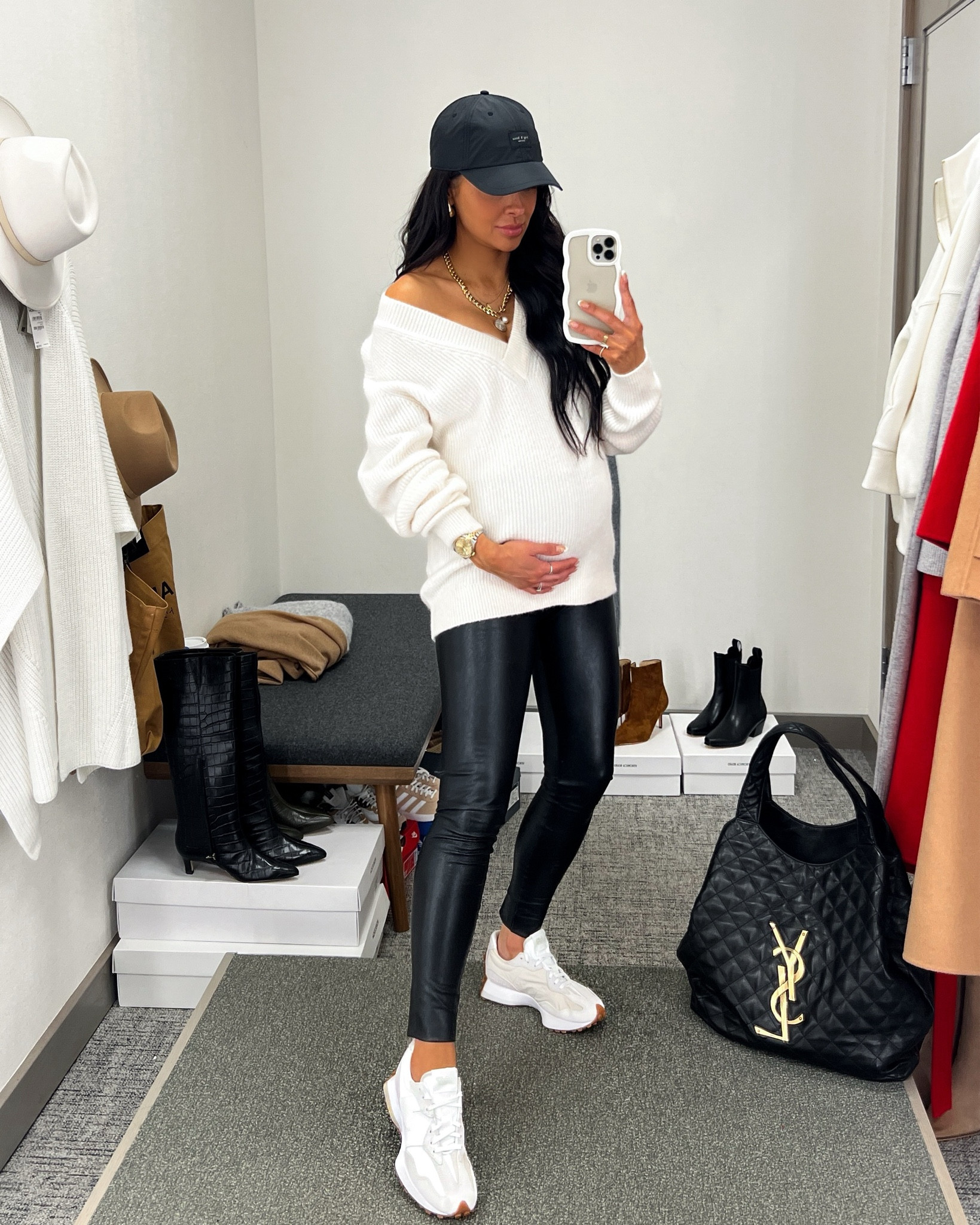 Nordstrom anniversary sale outfit / NSALE style picks
BP v-neck sweater 
Commando faux leather leggings on sale
New balance 327 sneakers


#LTKxNSale #LTKFindsUnder50 #LTKFindsUnder100