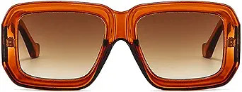 Square Sunglasses For Women Men Trendy Fashion Rectangle Sunglasses Uv Protection Retro Vintage W... | Amazon (US)