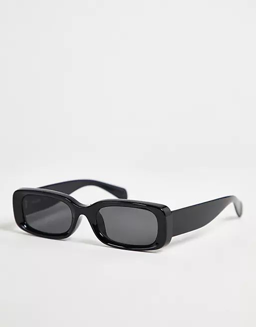 Weekday Cruise squared sunglasses in black | ASOS (Global)