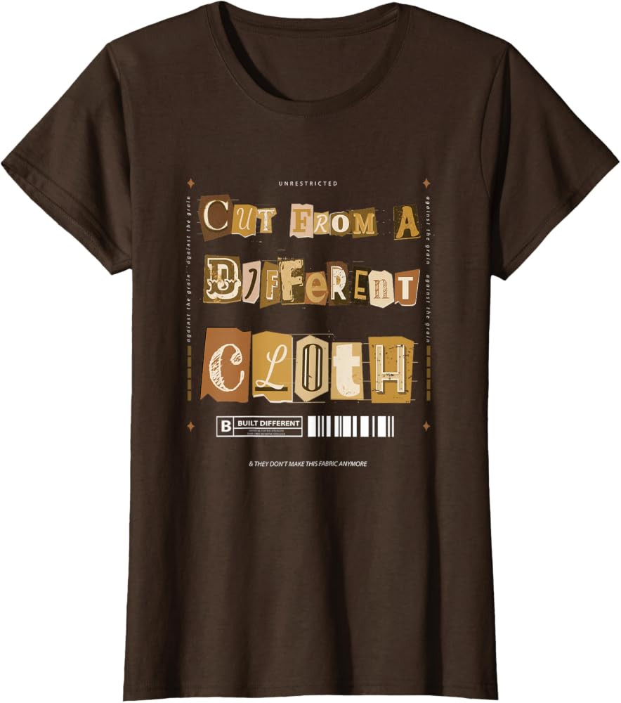 Brown Cut From A Different Cloth Brown Color Graphic T-Shirt | Amazon (US)