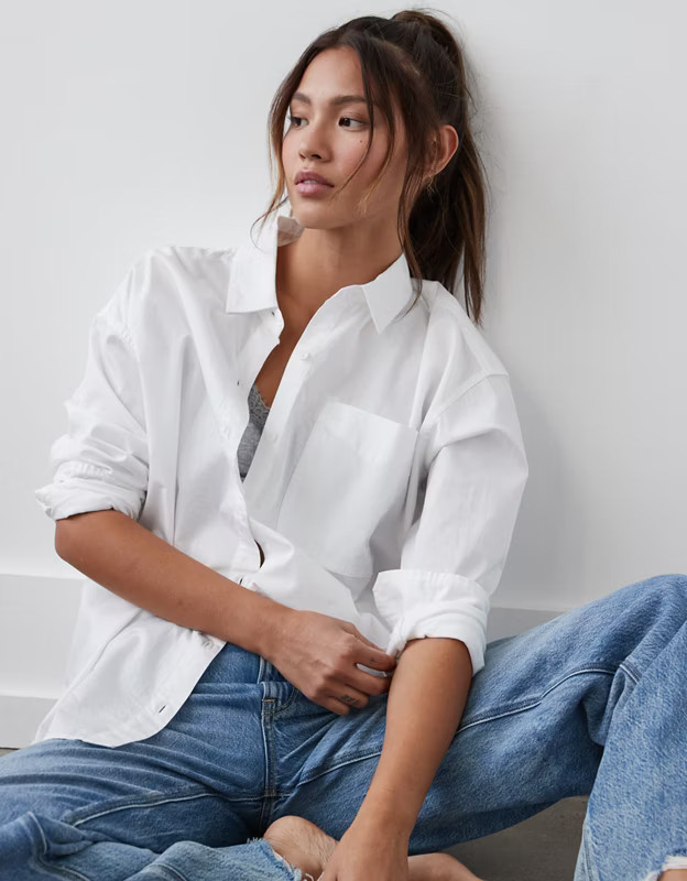 AE Perfect Button-Up Shirt | American Eagle Outfitters (US & CA)
