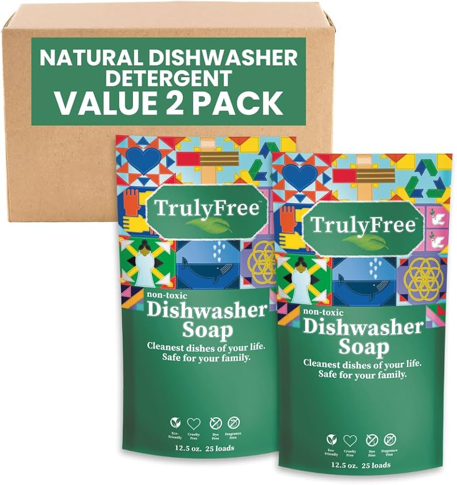 Truly Free Automatic Dishwasher Detergent Powder - Concentrated Dishwashing Detergent, Dish Soap,... | Amazon (US)