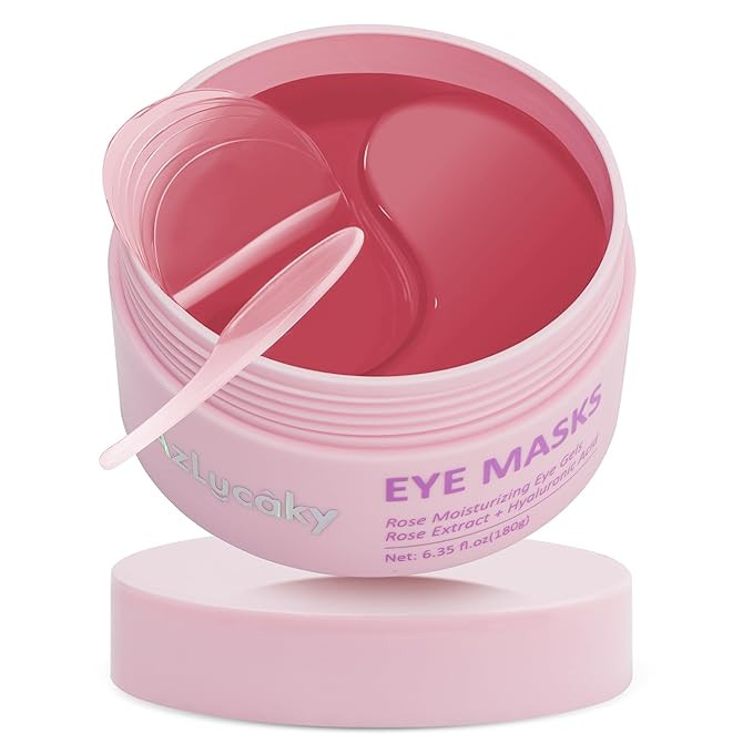 Under Eyes Patches, 40 Pairs Rose Hydrogel Eye Mask for Puffy Eyes and Dark Circles with Rose Ess... | Amazon (US)