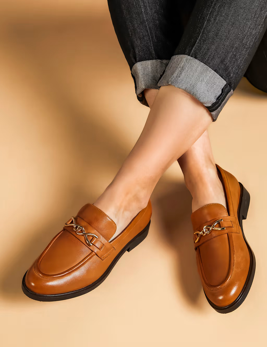 Leather Bar Flat Loafers | Marks & Spencer (UK)