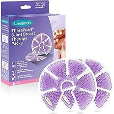 Lansinoh TheraPearl 3-in-1 Breast Therapy Packs with Soft Covers, Hot and Cold Breast Pads for Br... | Amazon (US)