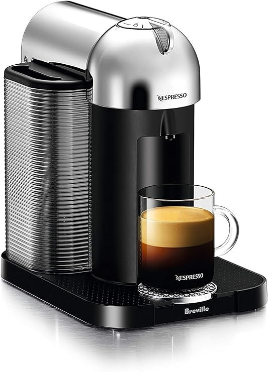 Nespresso Vertuo Coffee and Espresso Machine by Breville,5 Cups, Chrome | Amazon (US)