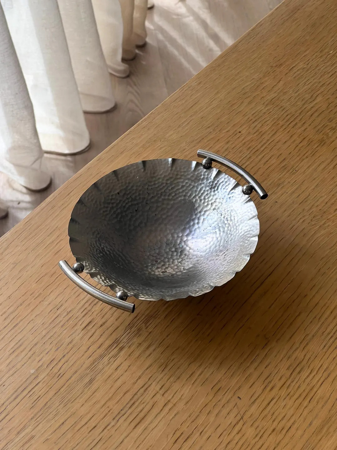 Vintage hand-wrought hammered aluminum dish, aesthetic jewelry holder | Etsy (US)